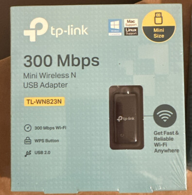 TL-WN823N TP-Link N300 300Mbps Wireless Mini USB 2.0 Wi-Fi Network Adapter