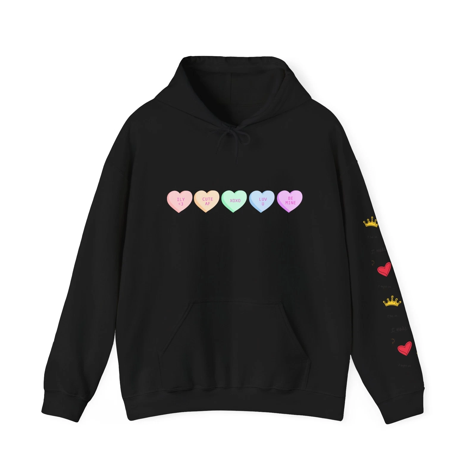 Felpa con cappuccio Heartfelt Love regalo accogliente per coppie San Valentino romanticismo carina