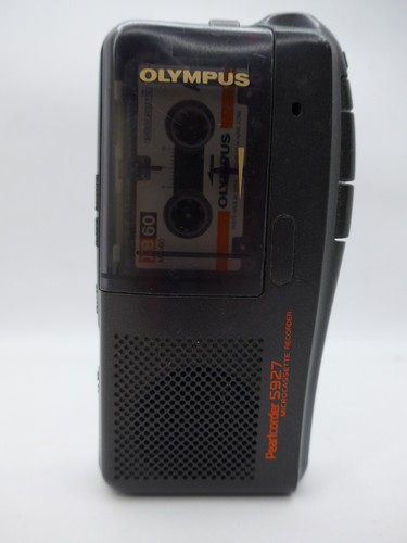 Olympus Pearlcorder S927 Microcassette Recorder 2 Geschwindigkeiten getestet funktionstüchtig