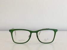 A97 Ray Ban RB 7086 5643 LightRay Rectangle Green Gold Eyeglasses 49-18-140