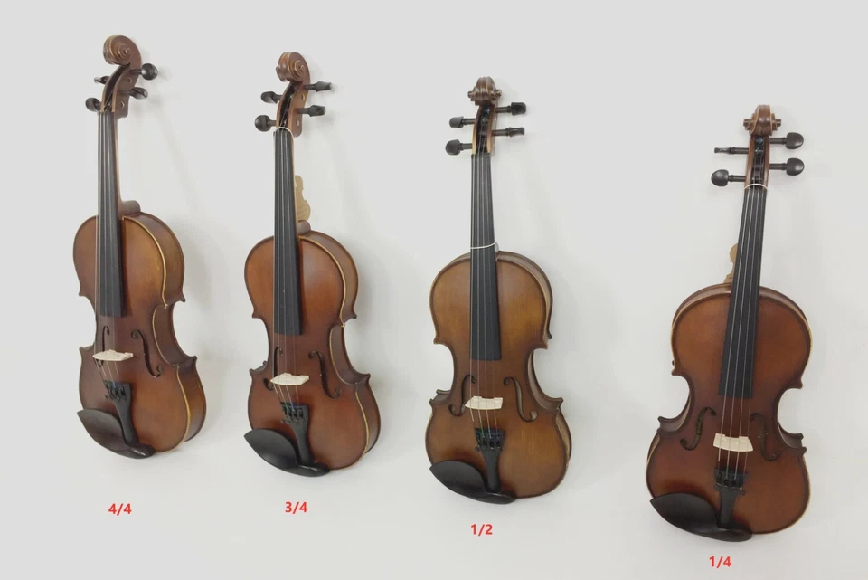 Premium Symphony 1/4 Solid Wood Violin Pack w/Deluxe Foam Case,Ebony Pegs SJV01A - Image 2 of 4