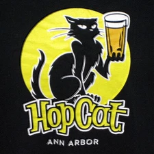 HOPCAT lrg T-shirt brew pub Ann Arbor craft beer tee Michigan restaurant