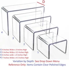 T'z Tagz New Clear Acrylic Risers Showcase Display Stand Collectable Organizers