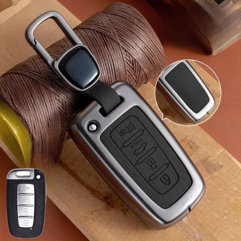 Zinc Alloy Leather Car Key Fob Case Cover Bag For Kia Sorento Sportage Borrego - Изображение 3 из 4