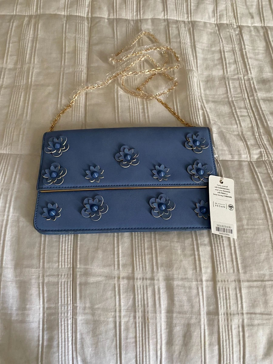 Sac à Main Urban Expressions, Simili Cuir Bleu Clouté, Neuf