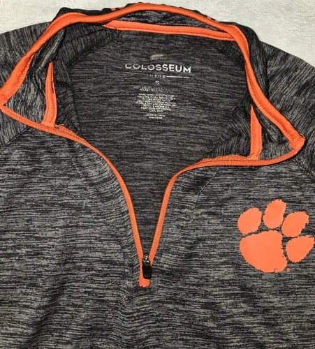 Clemson University Tigers 1/4 Zip Lightweight Pullover Jacket Gray Mens Small - Picture 5 of 12