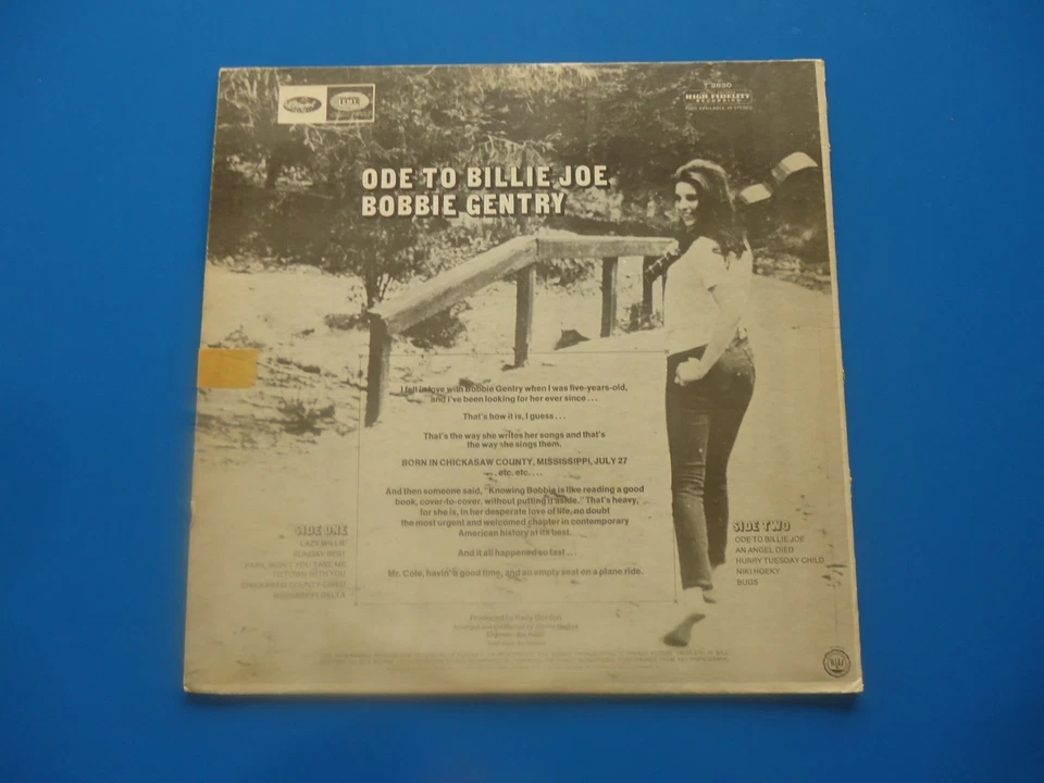 Bobbie Gentry Ode to Billie Joe LP (1967) T-2830 - Image 2 of 3