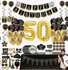 50Th Birthday Decorations for Men Women with Happy 50Th Birthday Decorations Ban