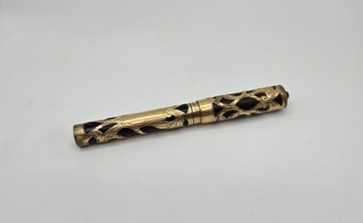 Vintage 1930s Sheaffer Fountain Pen Victorian Filigree Gold Overlay