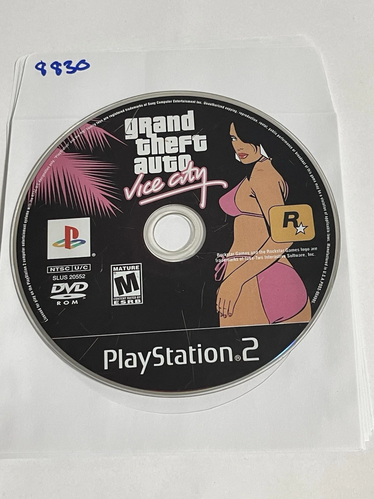 Grand Theft Auto Vice City (PlayStation 2 PS2) NO TRACKING - DISC ONLY 8830