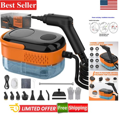#ad Multi Surface Handheld Steamer 16 Accessories 50 PSI Power for Deep Cleaning $76.49