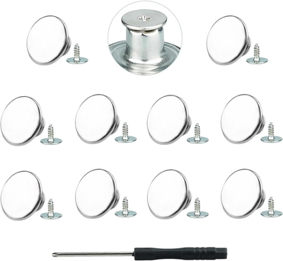 #ad #ad No Sew Jeans Button Replacement Kit 10 Sets Snap Tack Buttons with Tools Bronze $6.99