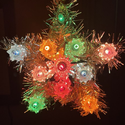 #ad Vtg Trim A Home Star Tree Topper Kmart Electric Light Silver Reflector Small 6quot; $16.99