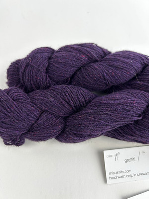 2 Skeins Shibui Pebble Yarn Silk Wool Cashmere Color Graffiti 132 Purple Lot New