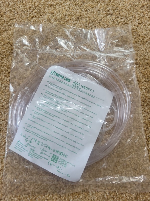 16SOFT-7 Nasal Cannula (Adult) w/ 7' Oxygen Supply Tubing Sealed