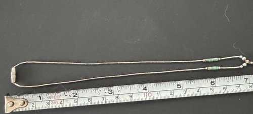 Vintage Halsband oder Kinder Zuni Nadelspitze Silber & Türkis Kreuz Halskette 14,75" - Bild 10 von 15