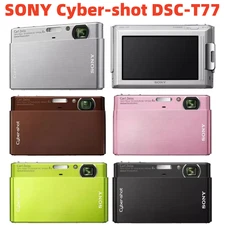 Sony Cybershot DSC- T77 10.1MP Digital Camera 4x Optical Zoom - 100% Working