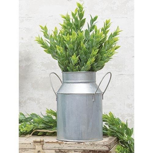 Natural Zinc Milk Can 7.25" H - Picture 1 of 2