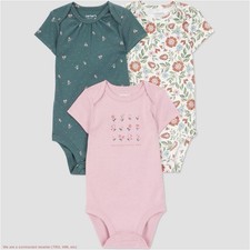 Carter's Just One You Baby Girls' 3pk Floral Bodysuit - Pink 9M *SEE DEAL!!!*