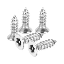 100 Pcs M3 x 10mm Flat Head Torx Screws Self Tapping Wood Screws with T10 Bit