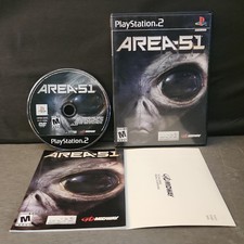 Area 51 PlayStation 2 PS2 Game M Midway NTSC-U/C 2005 Shooter Action Sci-Fi