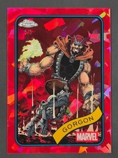 2025 Topps Marvel Comics Chrome Sapphire Gorgon Red Sapphire /5 #195