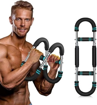 Upper Body Workout Tool Power Twister Bar Adjustable Resistance Arm Chest Traine