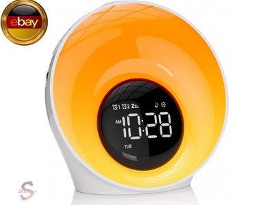 Tageslichtwecker Lichtwecker Sonnenaufgang, Wake Up Light mit Wecker Digital,