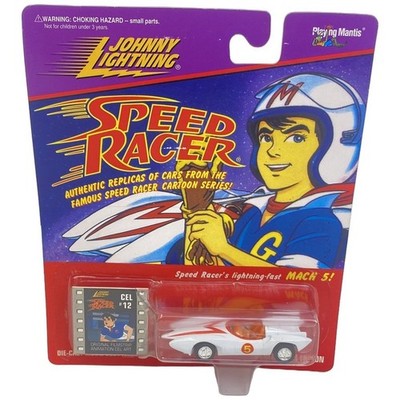 Johnny Lightning Speed Racer Mach 5 1/64 Die-Cast 1997 w/Animation Cel New