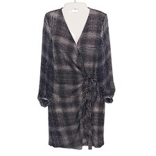 Diane Von Furstenberg Dress Size 4 Silk Wrap Career Business Geometric Designer