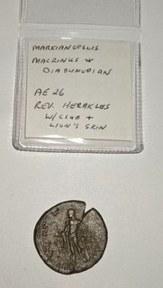 Ancient bronze coin from Rome c217 218 Macrinus and Diadumenian