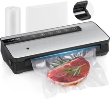Vacuum Sealer for Food - 90Kpa Vacuum Sealer Machine with Bags Storage and Built