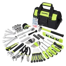  236-Piece Home Repairing Tool Set, Mechanics Hand Tool Kit with 12-Inch Green