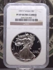 1997 "P" PROOF American *SILVER* Eagle $1 NGC PF69 Ultra Cameo #002 ECC&C, Inc.