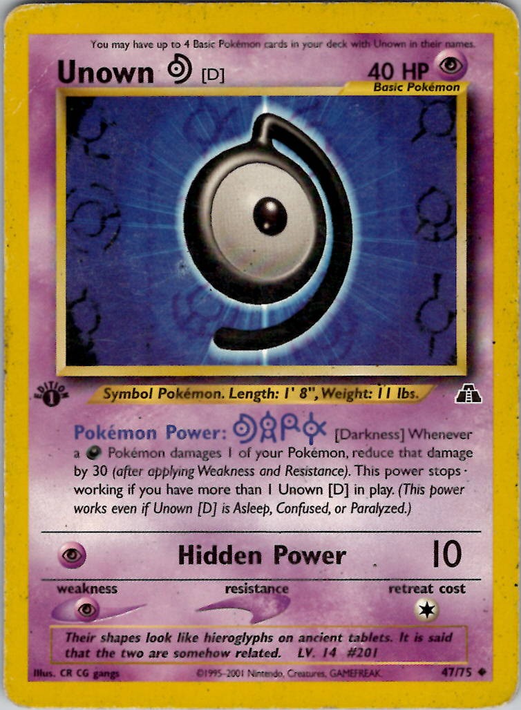 Unown [D] 47/75 N2 1st Edition EN