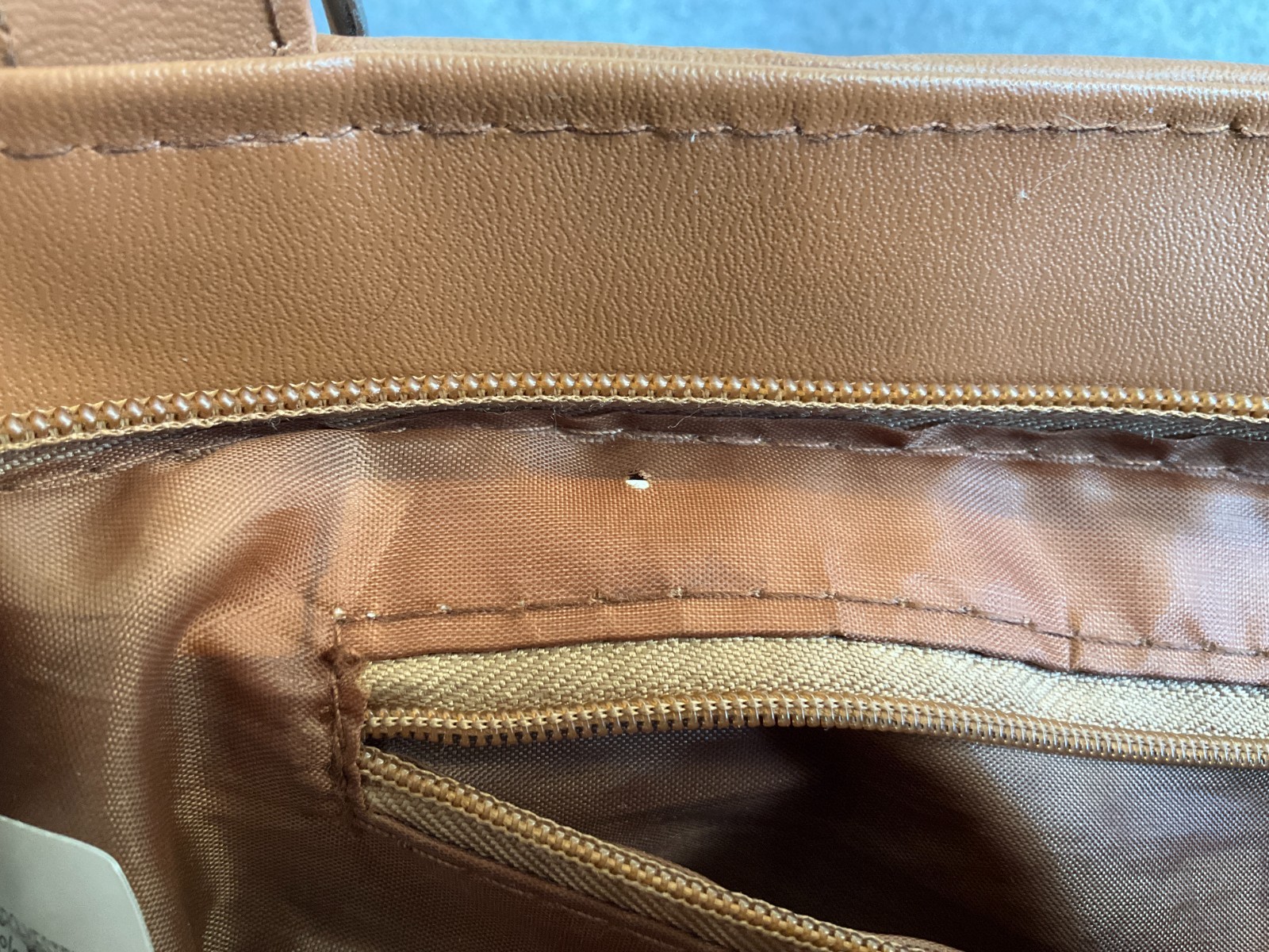 Brown Top Handle Soft Leather Patchwork Handbag M… - image 9