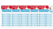 Annie Wire Mesh Rollers 1021, 12 Count Blue 12 Pack of 5 ,