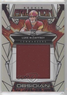 2024 Panini Obsidian Rookie Eruption Materials Silver 76/99 Luke McCaffrey 1js1