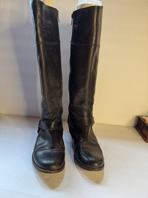 Frye Phillip Harness Tall Knee Leather Riding Motorcycle Boots Womens 6.5B