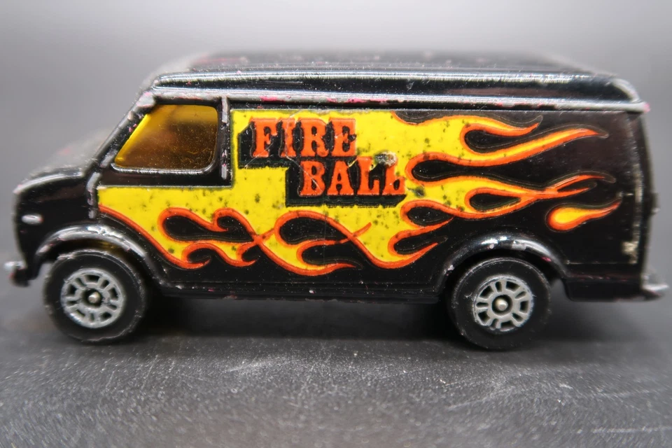 Vintage 1977 Corgi Junior Custom Van Fire Ball 1/64 Diecast/Plastic Chevrolet - Image 2 of 4