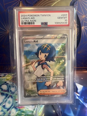PSA 10 GEM MINT Lana's Aid 207/167 Sv06: Twilight Masquerade Holo