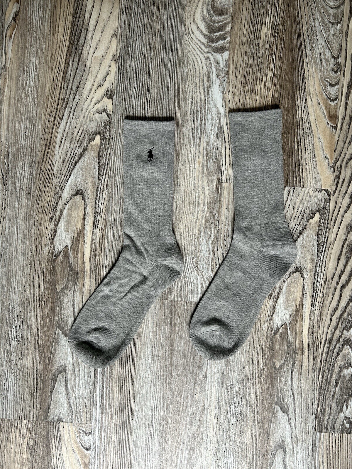 PONY Polo Ralph Lauren Uomo Cool Grigio Navy Horse Set Singolo Calze Crew Taglia 10 13