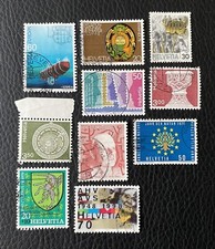 Lot de 10 timbres de Suisse années diverses - Briefmarken Z19