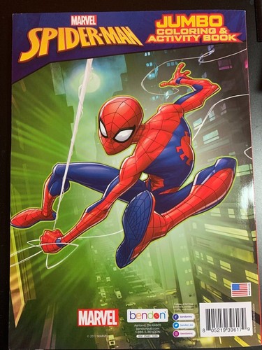 Marvel SPIDER-MAN JUMBO COLORING & ACTIVITY BOOK 3 SPIDER-MAN'S ON COVER NEW! - Imagen 2 de 2