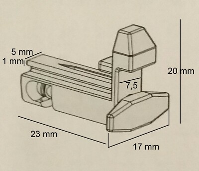 Endstabgleiter Drehgleiter Stopper drehbar Rolladen Endstab AEG 36, 42, 51 AEB  