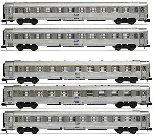 Arnold N SNCF 5x INOX Wagen Ep.4-5 NEU Set HN4337 HN4338 zu Fleischmann 7570014 | Condition: Neu