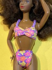 Barbie 2 Pc swimsuit- Resort Beachwear - Mattel - Floral Retro Design   