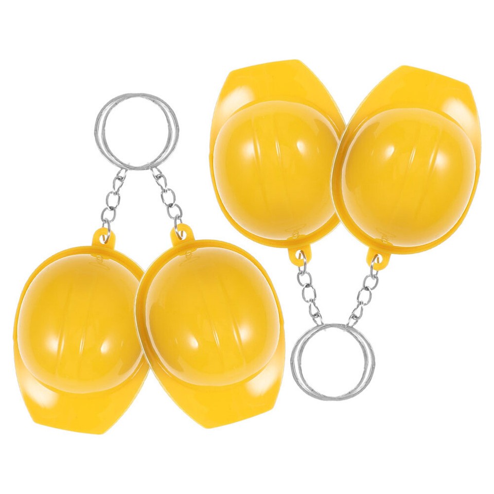 4 Pcs Hard Hat Bottle Opener Mini Engineer Keychain Small Safety