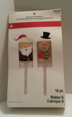 Celebrate It Push Pop Decorating Kit NEW  Noel Decor Kit Makes 6 Pops