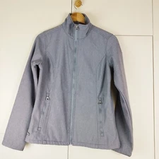 Women's Regatta Jacket Coat Grey Zipped Fleece Lined UK10 Soft Shell Winter 